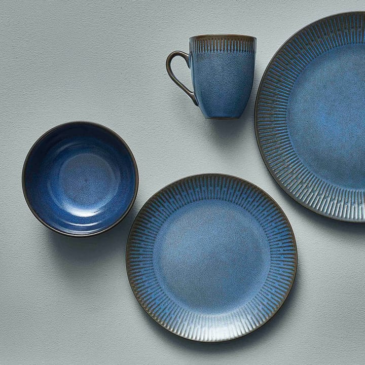Relief kom Ø14 cm, Blauw Aida