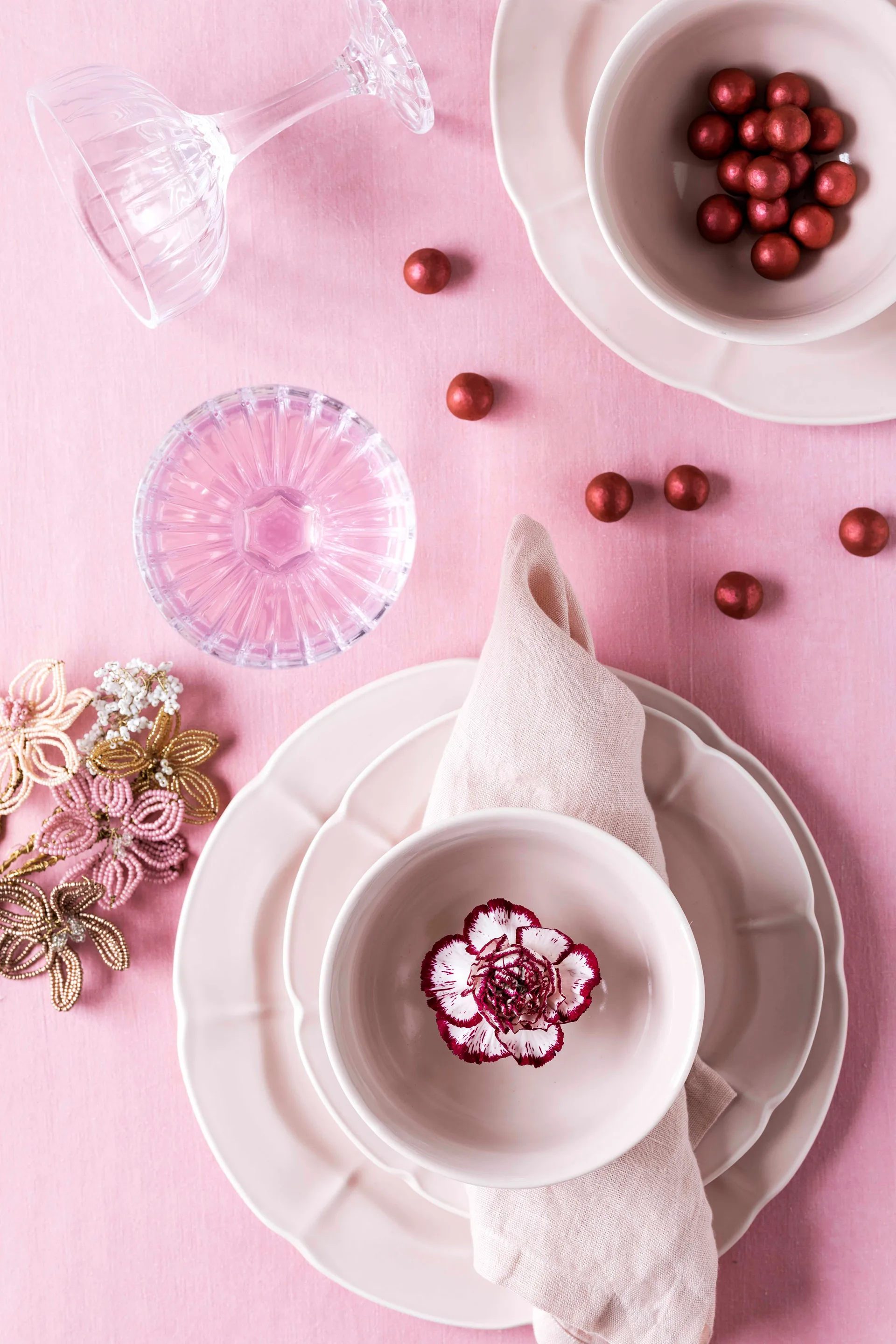 Søholm Solvej bordje 22 cm, Soft pink Aida