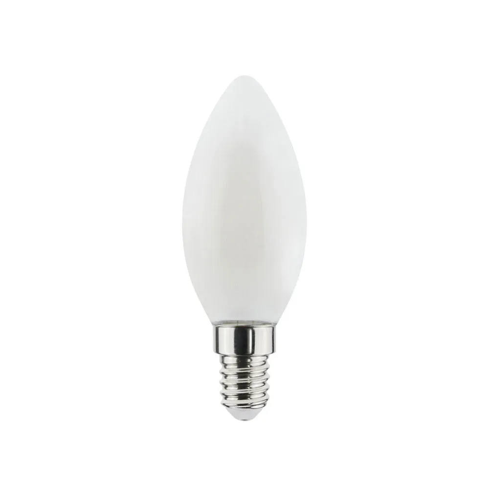Airam Filament LED dim to warm-kaarslamp lichtbron, opal e14, 5w Airam