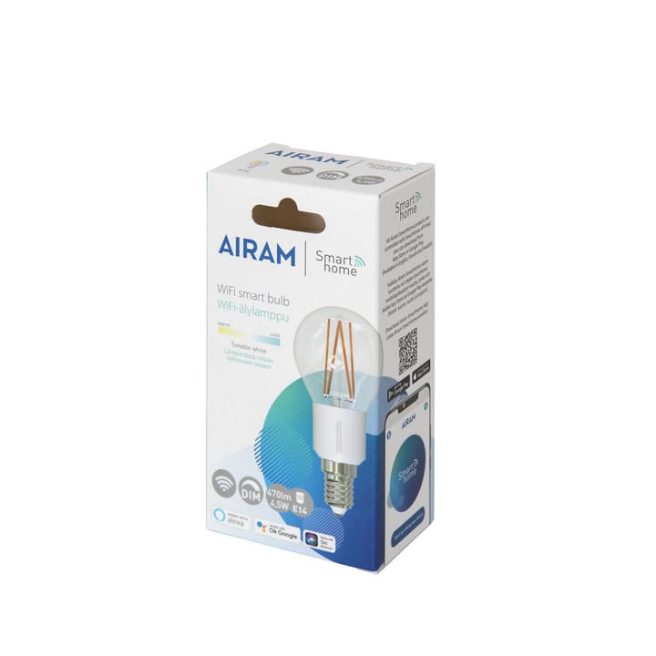 Airam Slimme Thuis Filament LED-bol lichtbron, helder e14, 5w Airam