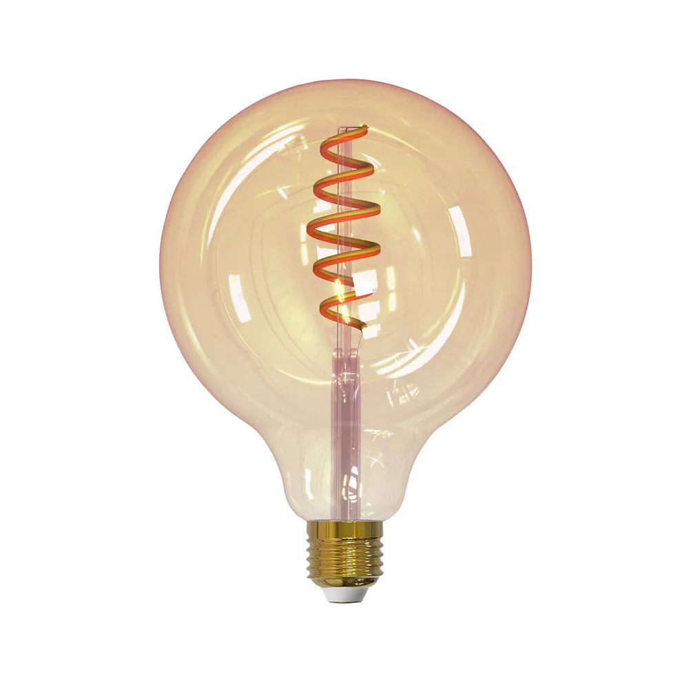 Airam Slimme Thuis Filament LED-globe lichtbron, amber, 125mm, spiraal e27, 6w Airam