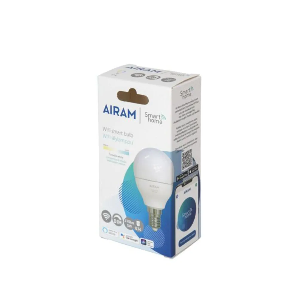 Airam Slimme Thuis LED-gloeilamp, wit e14, 5w Airam