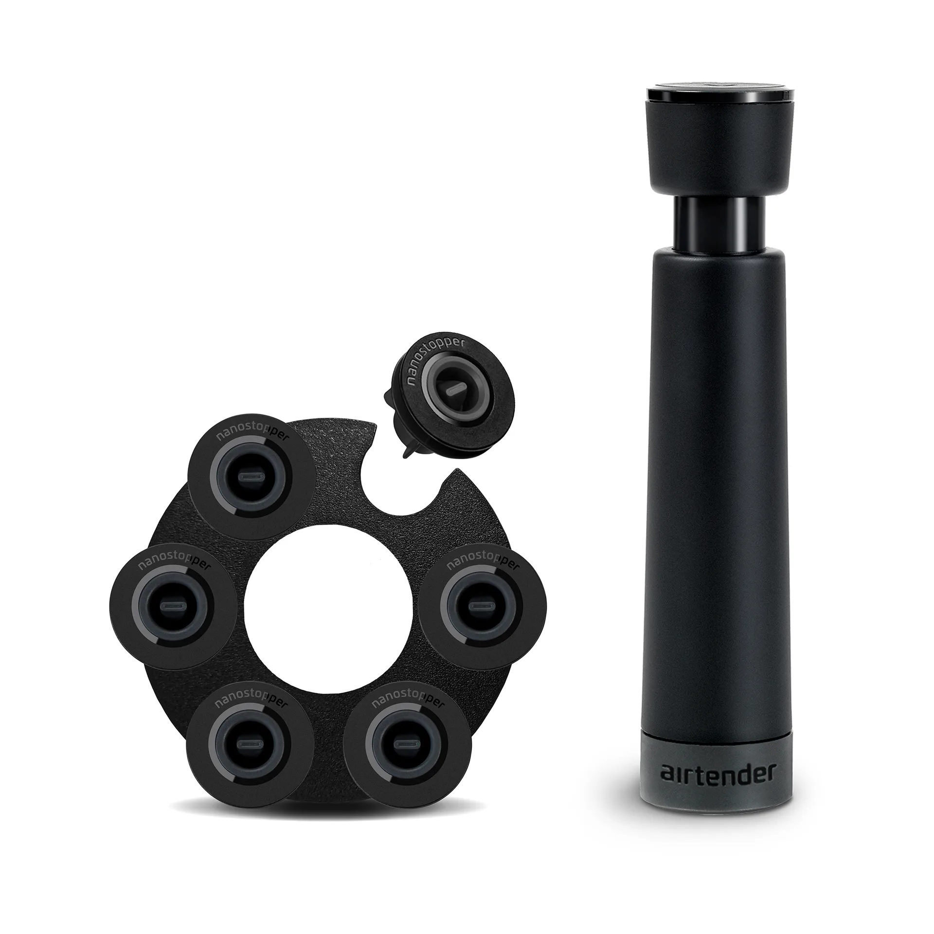 Airtender  vacuüm wijnstopper geschenkset, 6 stoppers Airtender