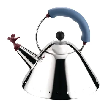 Alessi 9093 fluitketel - Lichtblauw-vogel - Alessi