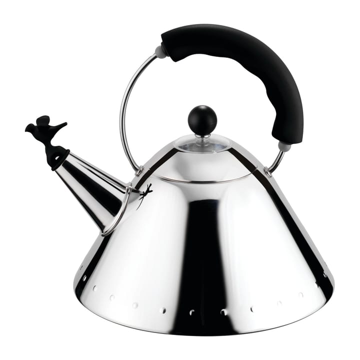 Alessi 9093 fluitketel - Zwart-vogel - Alessi