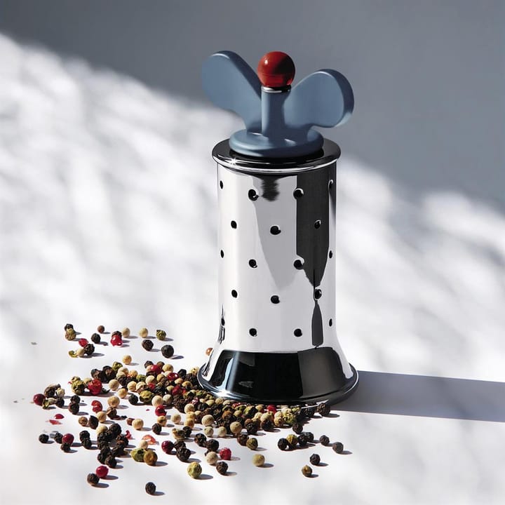 Alessi pepermolen, blauw-roestvrij staal Alessi