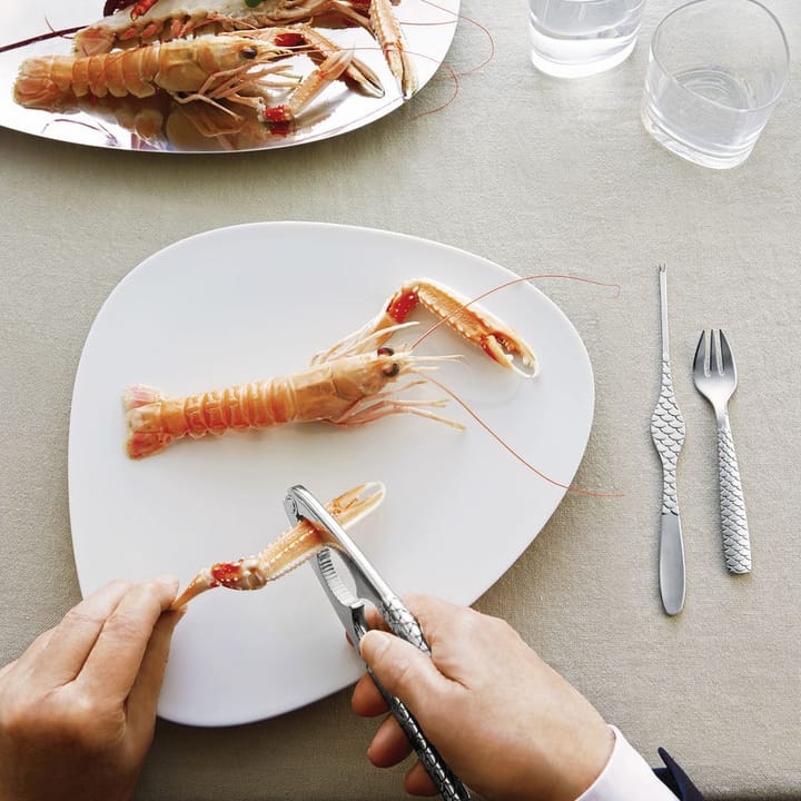 Colombina Fish schaaldiervork 4-pack, Roestvrij staal Alessi