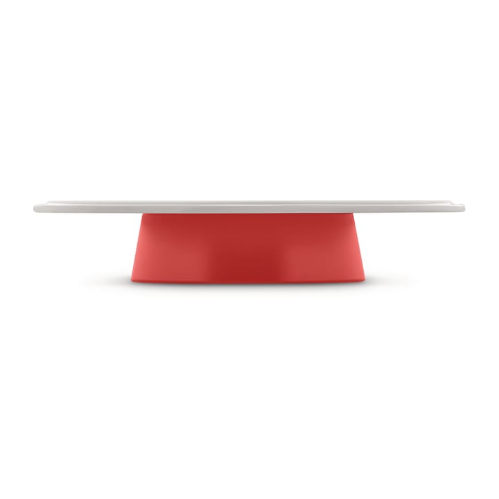 Mattina taartschotel met glazen stolp - Rood - Alessi