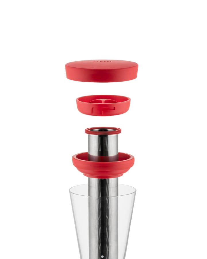 Mazagran karaf voor koudgebrouwen koffie, Rood Alessi