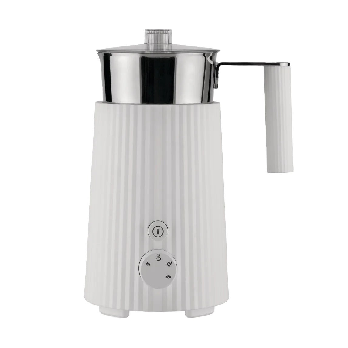 Plissé melkopschuimer 35 cl, Wit Alessi