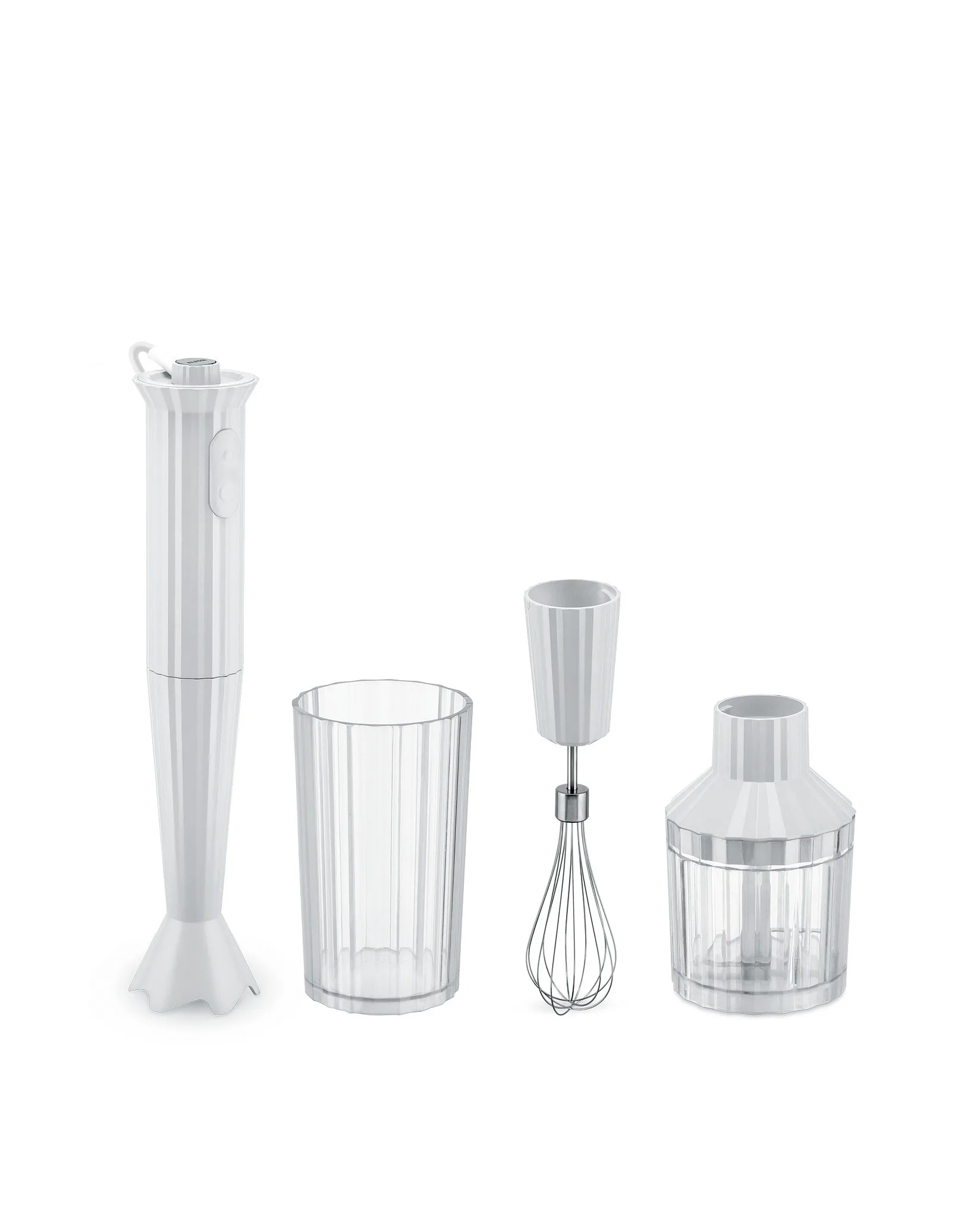 Plissé staafmixerset, Wit Alessi