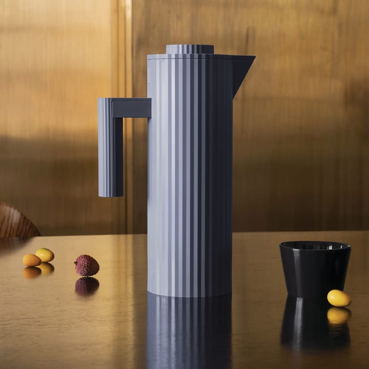 Plissé thermoskan 1 L, Grijs Alessi