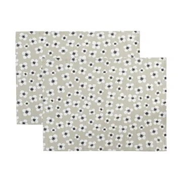 Belle Amie placemat 2-pack - Beige, 34x45 cm - Almedahls