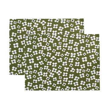 Belle Amie placemat 2-pack - Donkergroen, 34x45 cm - Almedahls