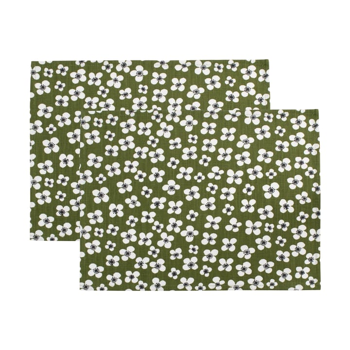 Belle Amie placemat 2-pack - Donkergroen, 34x45 cm - Almedahls