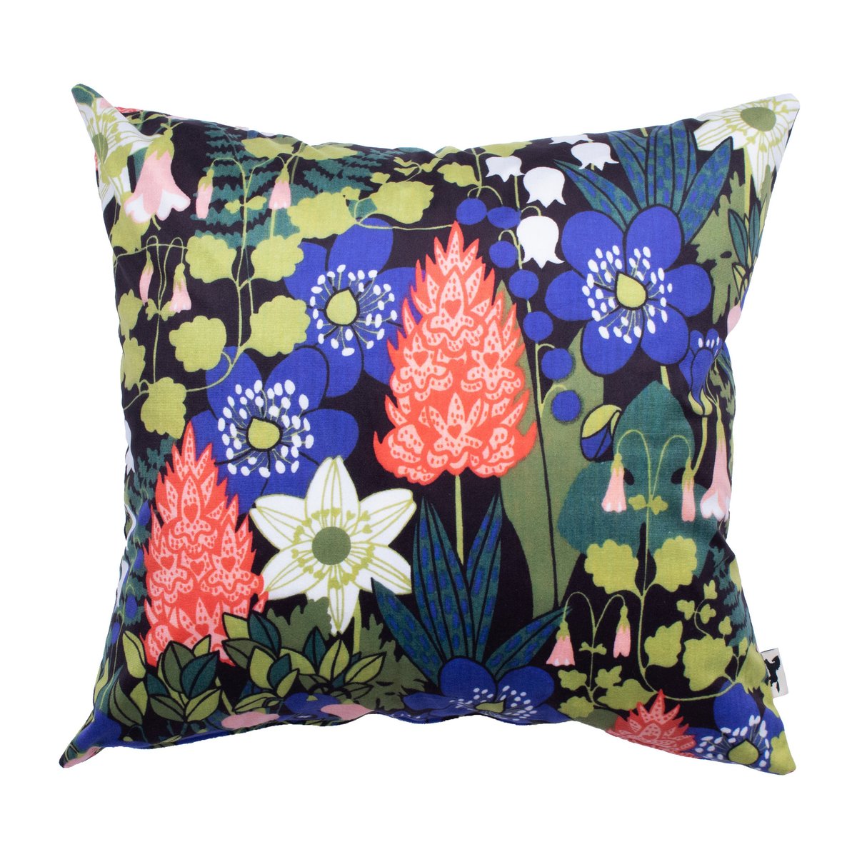 Almedahls Bos kussenhoes 47x47 cm Zwart-multi | Scandinavisch Interieur | Kussenhoezen | Zwart