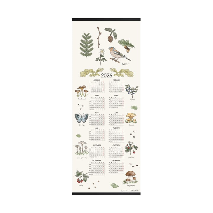 Boswandeling kalender 2026 - 35x90 cm - Almedahls