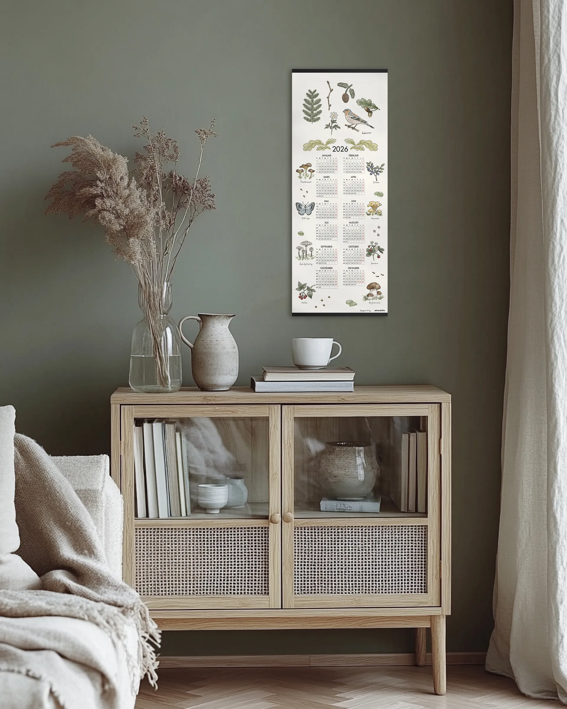 Boswandeling kalender 2026, 35x90 cm Almedahls