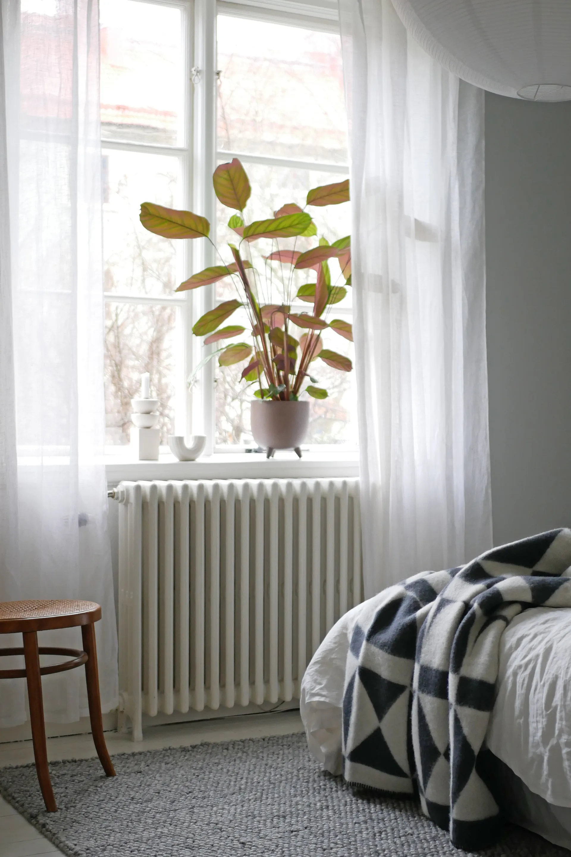 Bows wollen plaid 130x170 cm, Grijs Almedahls