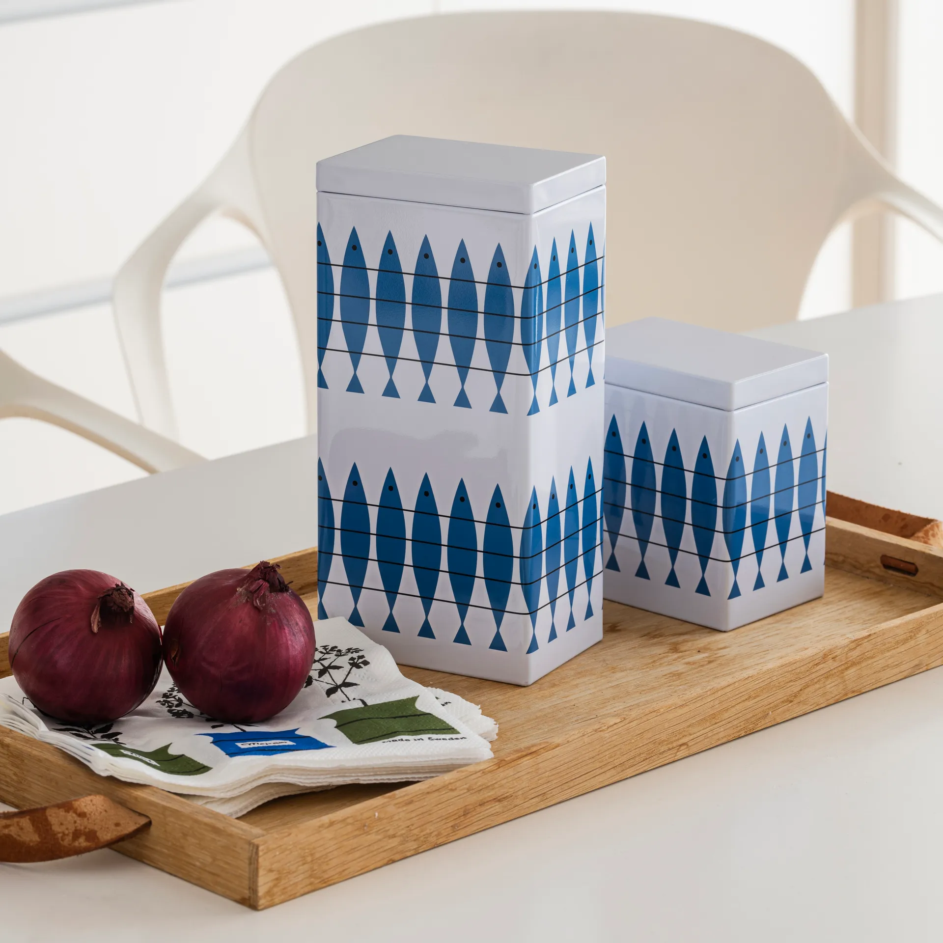 Haring koffiedoos, Blauw Almedahls