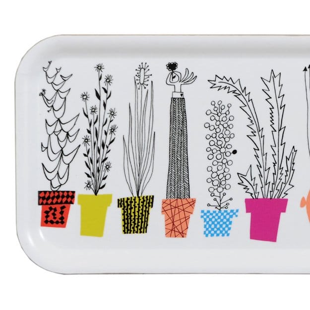 Italiensk blomsterhylla dienblad, 32x15 cm Almedahls