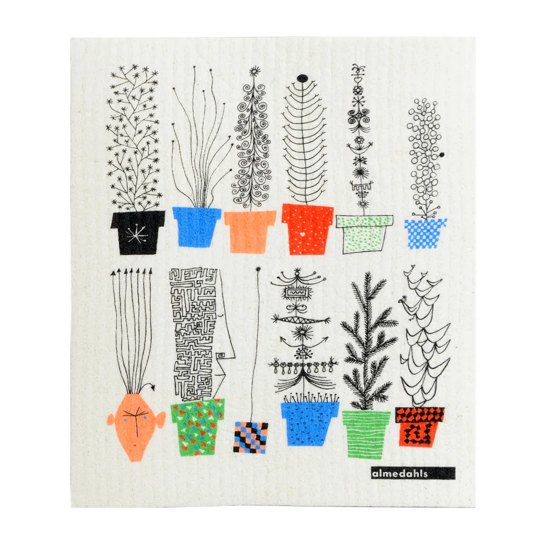 Italiensk blomsterhylla vaatdoek 18x20 cm, Multi Almedahls