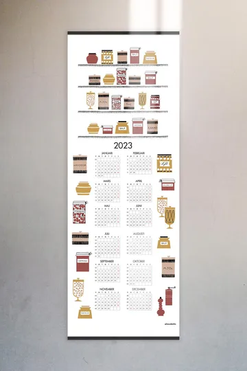 Jampotten kalender 2023 - 35x90 cm - Almedahls