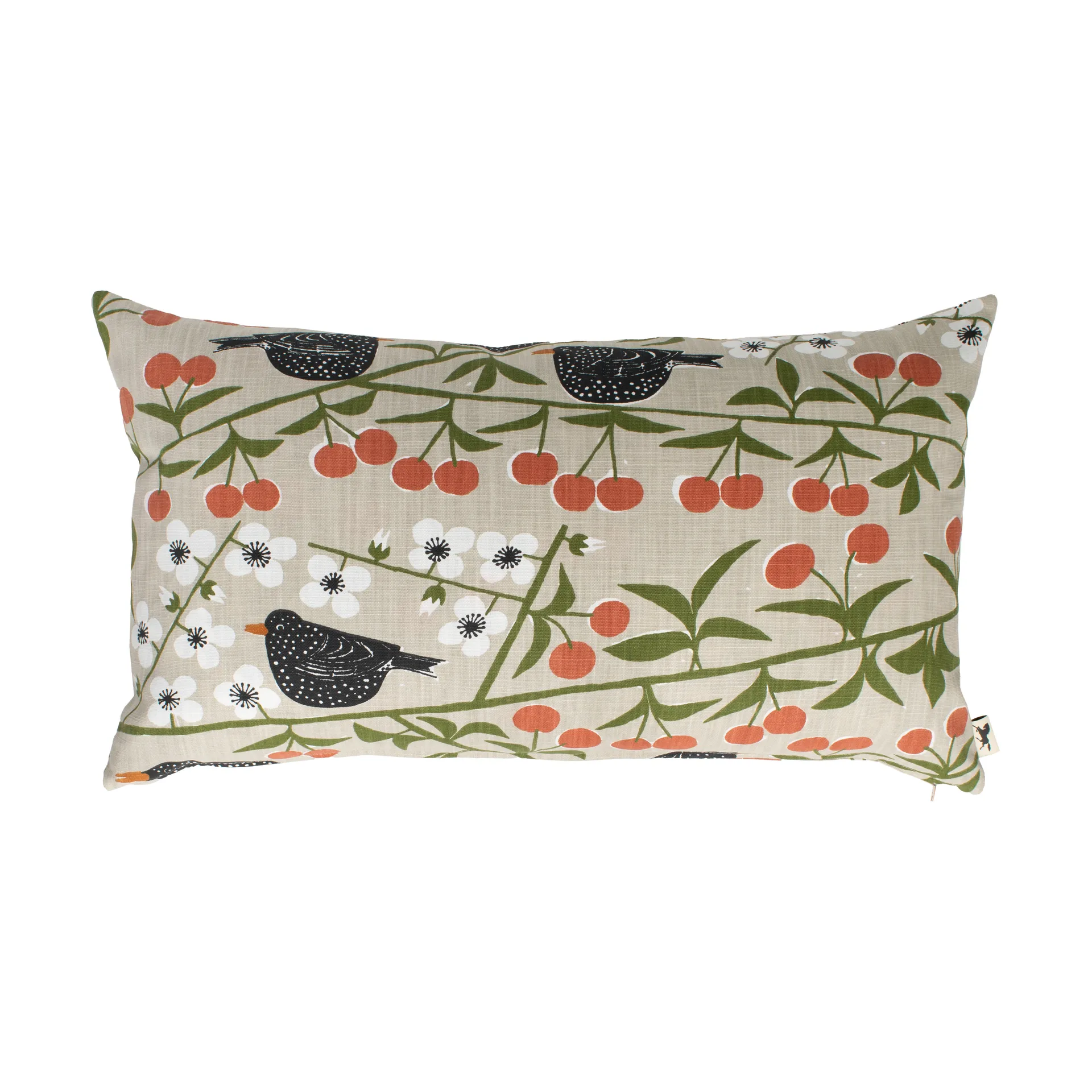 Kersenboomtuin kussenhoes, Beige, 40x70 cm Almedahls