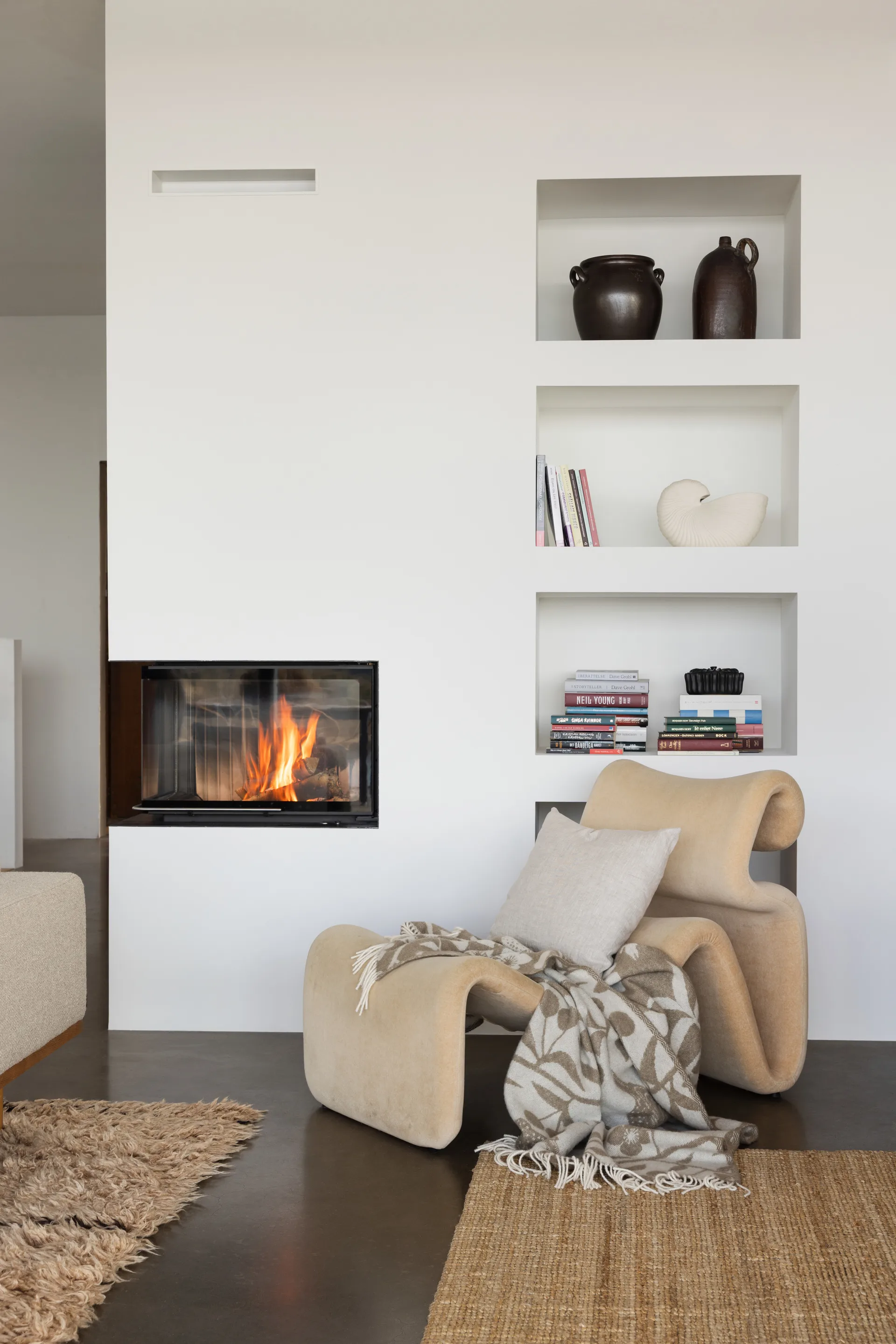 Kersenboomtuin plaid 130x170 cm, Bruin-offwhite Almedahls