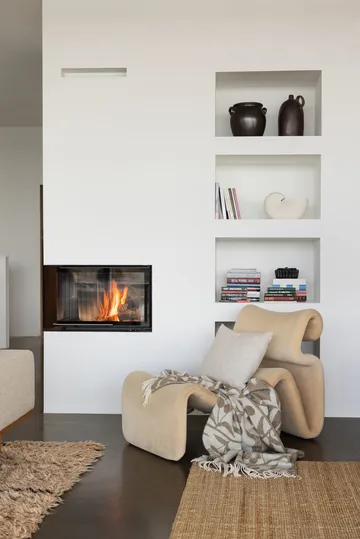 Kersenboomtuin plaid 130x170 cm - Bruin-offwhite - Almedahls