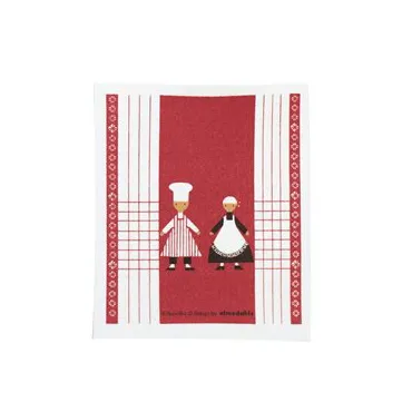 Kökspolka vaatdoek, rood Almedahls