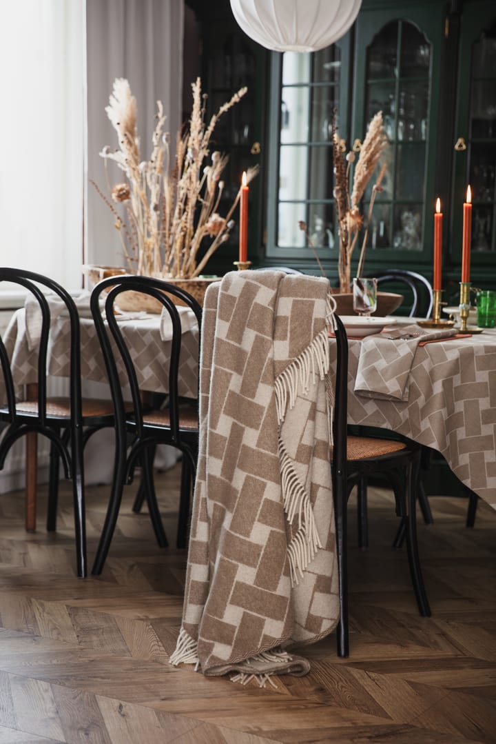 Korg deken 130x170 cm, Bruin-offwhite Almedahls