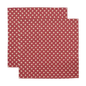 Korg servet 45x45 cm 2-pack - Rood - Almedahls
