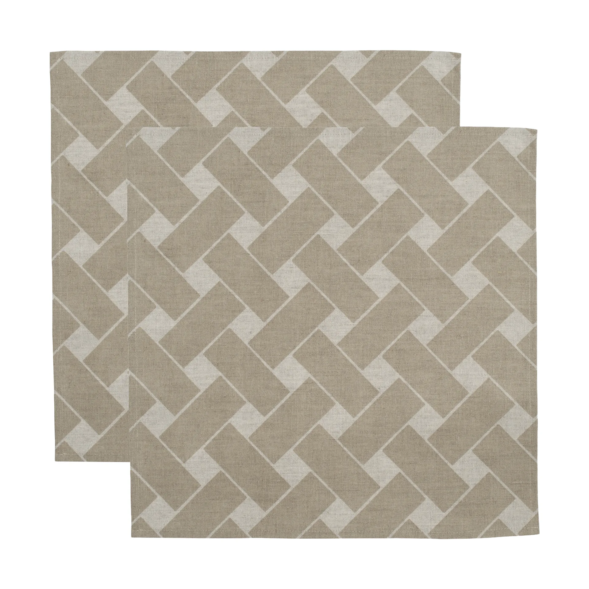 Korg XL servet 45x45 cm 2-pack, Natuur-taupe Almedahls