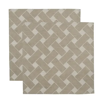 Korg XL servet 45x45 cm 2-pack - Natuur-taupe - Almedahls