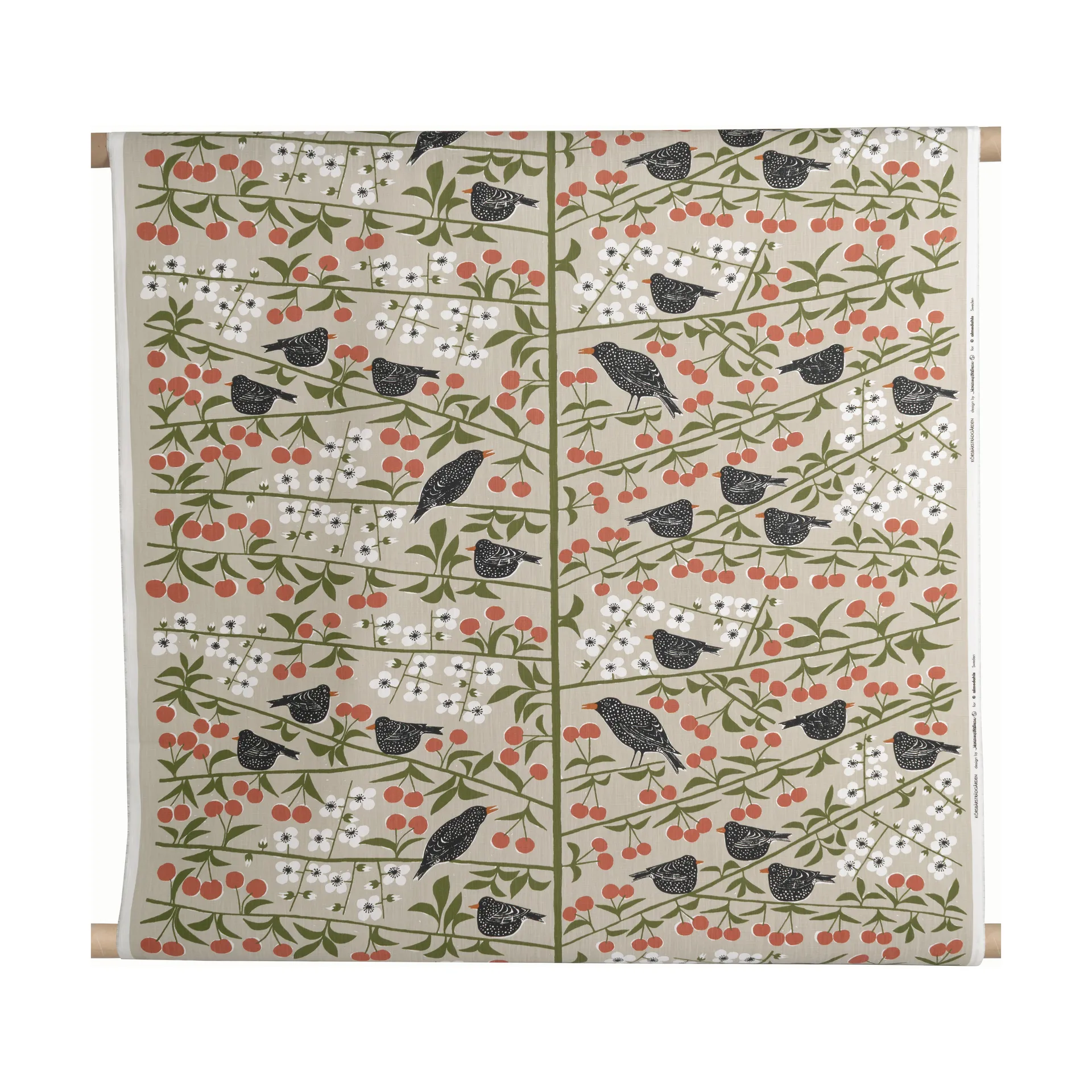 Körsbärsträdgården stof, Beige Almedahls