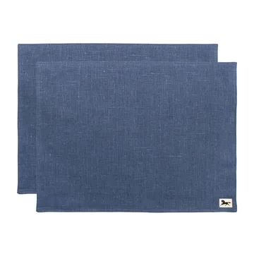 Linnen placemat 34x45 cm 2-pack - Blauw - Almedahls