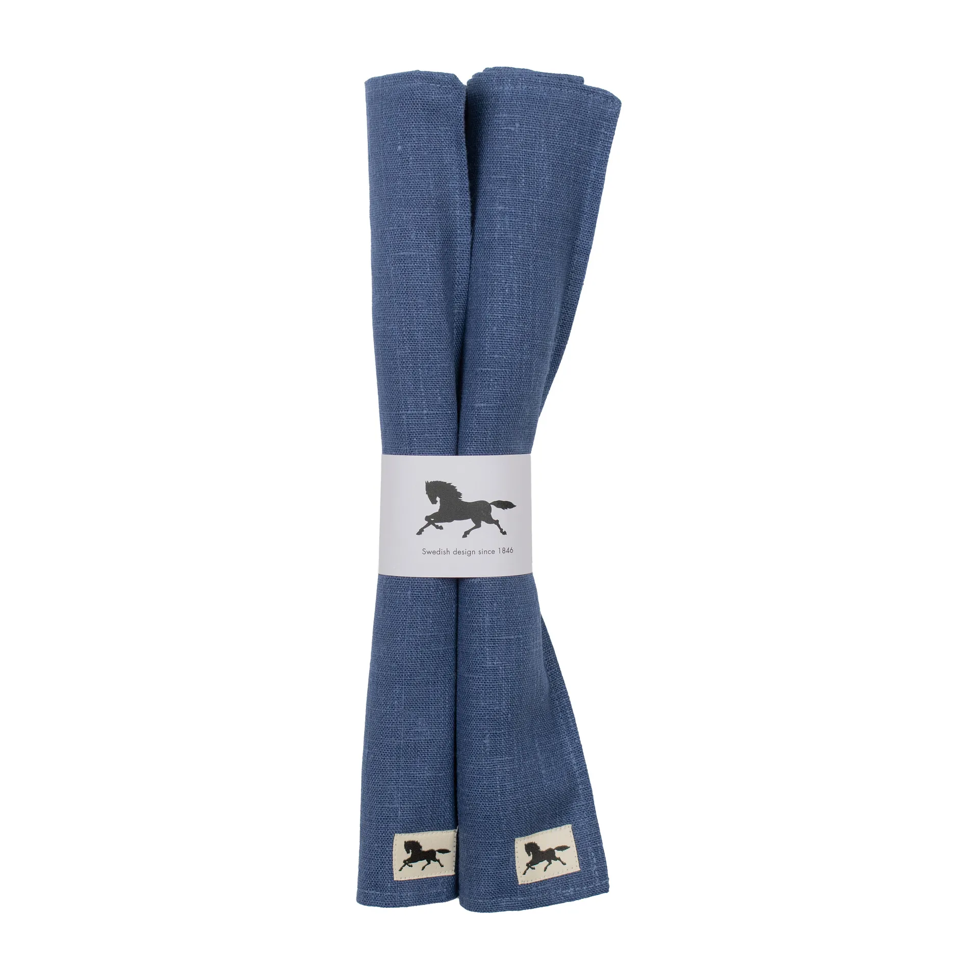 Linnen placemat 34x45 cm 2-pack, Blauw Almedahls