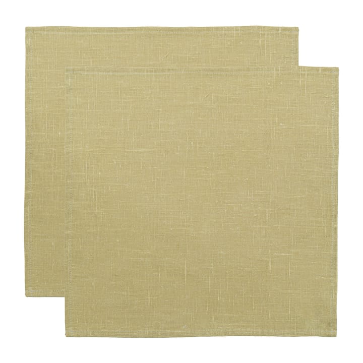 Linnen servet 45x45 cm 2-pack - Licht Olijf - Almedahls