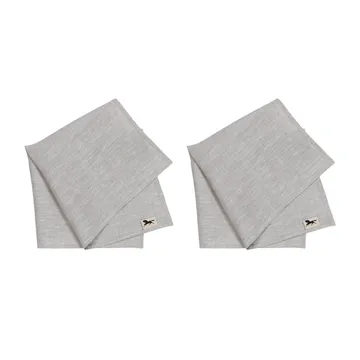 Linnen servet 45x45 cm 2-pack - Natuur - Almedahls