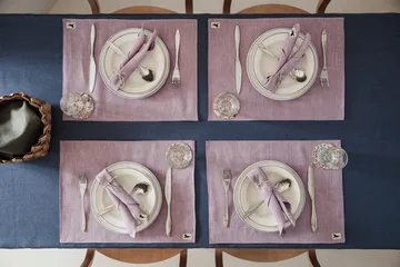 Linnen tafelkleed 140x220 cm - Blauw - Almedahls