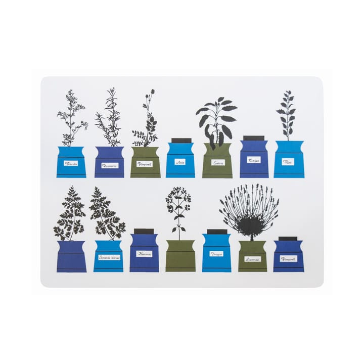 Persons kryddskåp placemat 30x40 cm 2-pack - Blauw - Almedahls