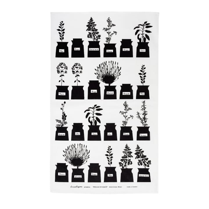 Persons kryddskåp theedoek black edition - 47 x 70 cm. - Almedahls
