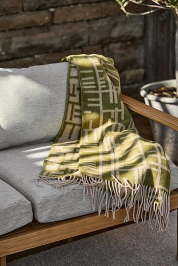 Pickepin plaid 130x170 cm - Mosgroen-beige - Almedahls