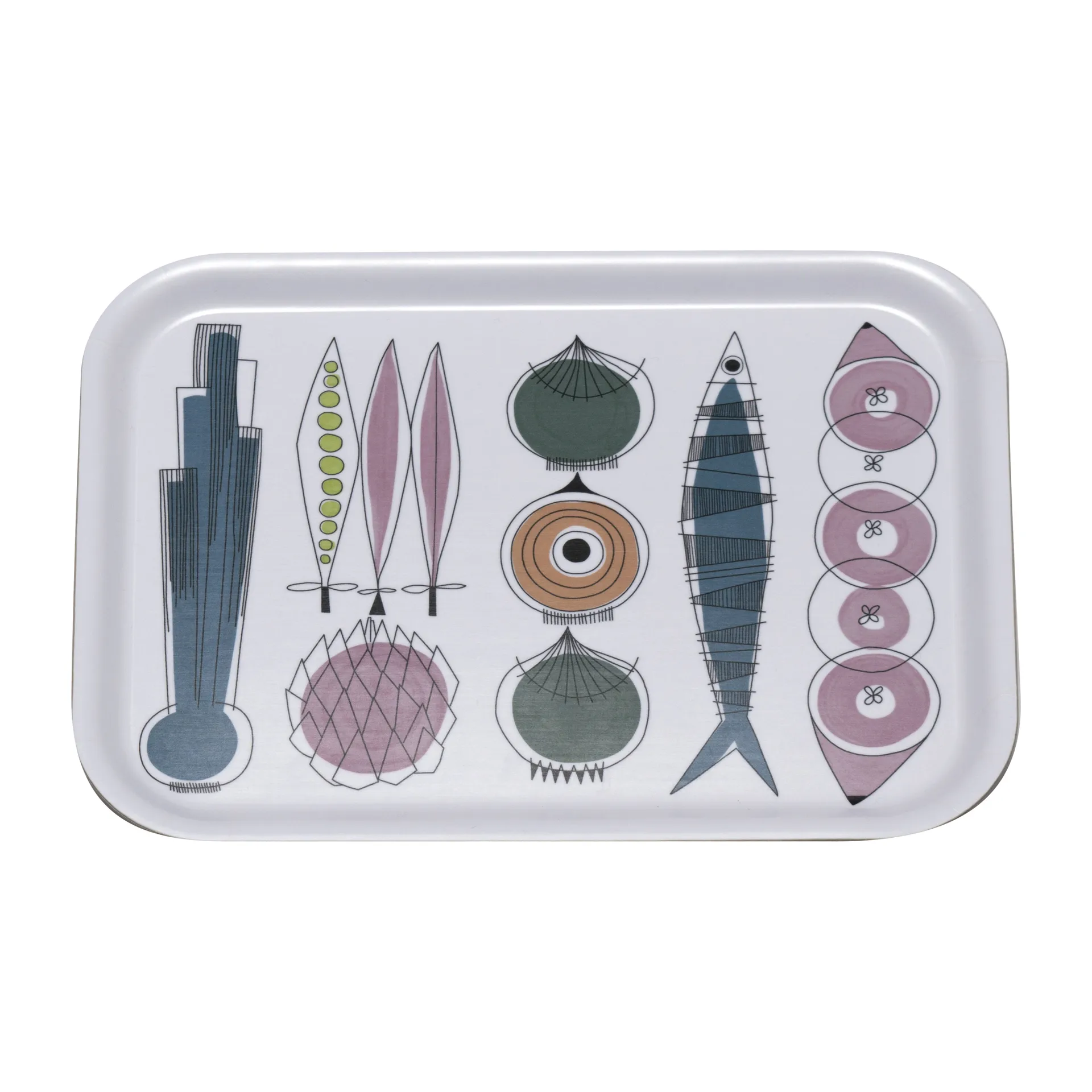 Picknick dienblad 20x27 cm, Blauwroze-multi Almedahls