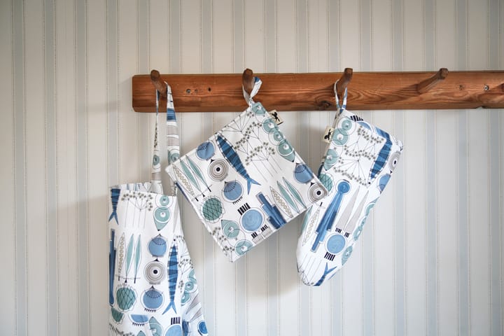 Picknick pannenlap 23x23 cm klein patroon, Blauw-beige Almedahls