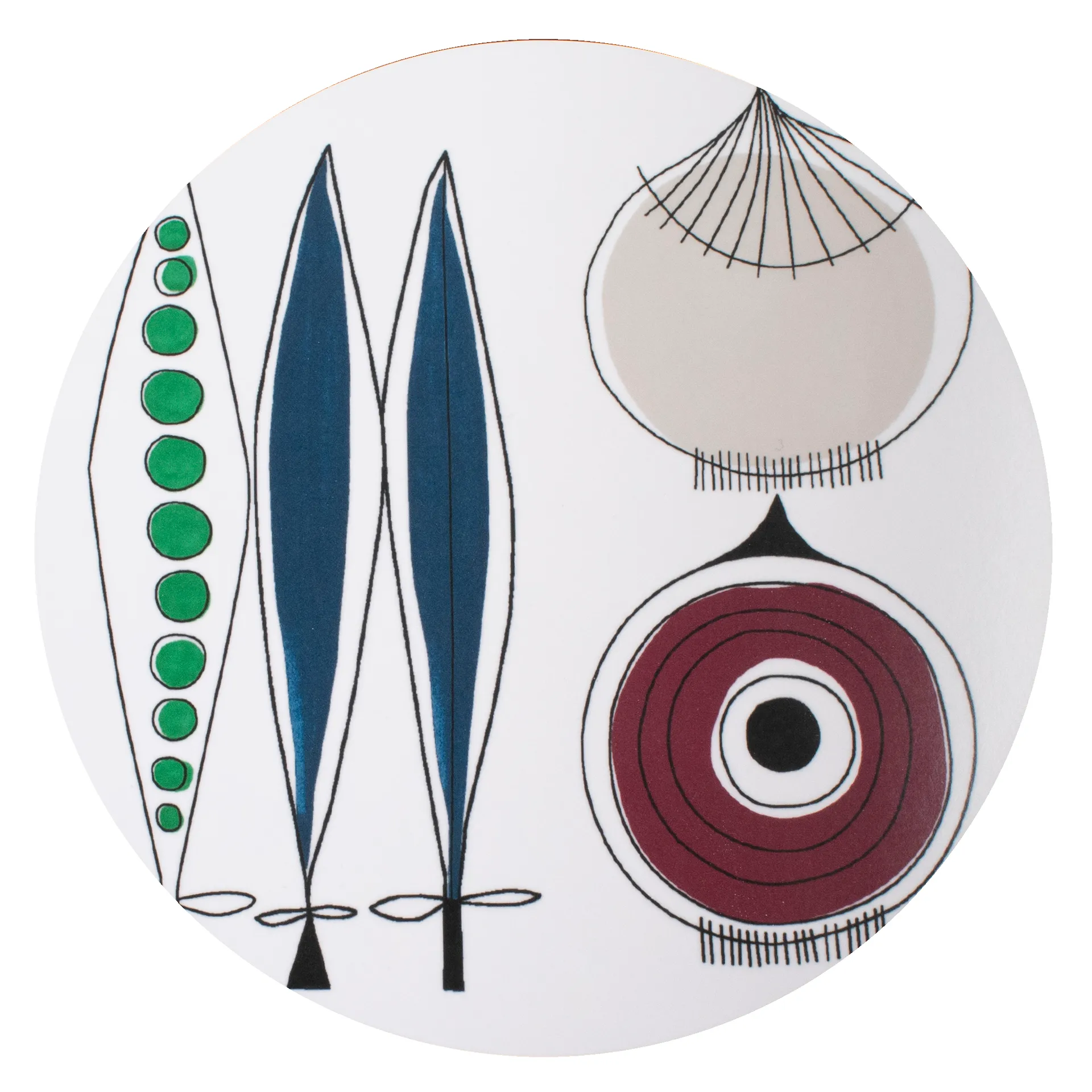 Picknick pannenonderzetter ui Ø21 cm, Blauw-multi Almedahls