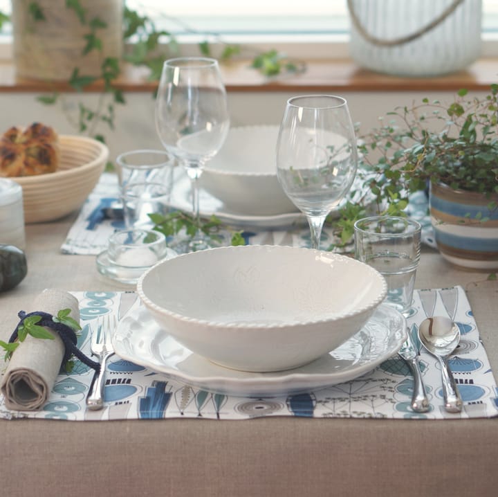 Picknick placemat 34x45 cm 2-pack, Blauw-beige Almedahls