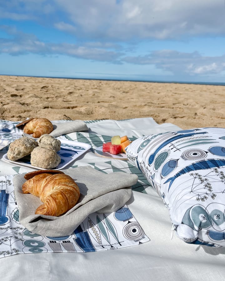 Picknick placemat 34x45 cm 2-pack, Blauw-beige Almedahls