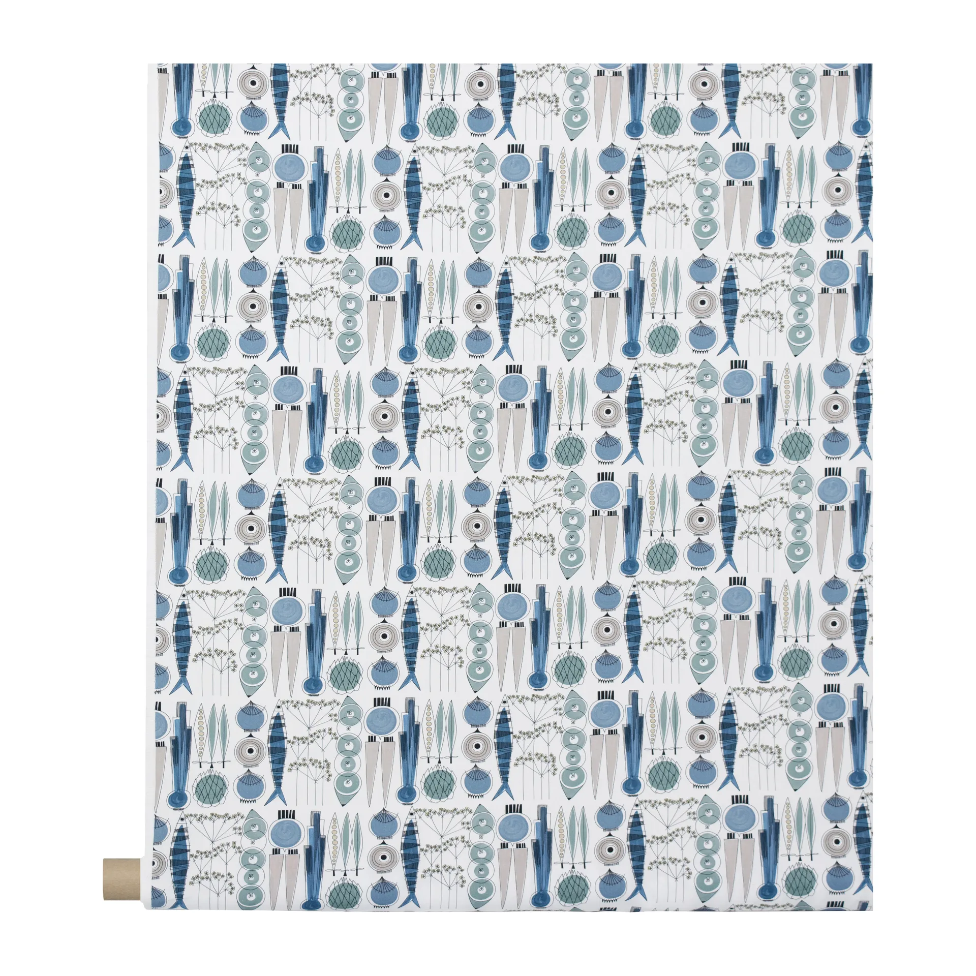 Picknick stof, Blauw-beige Almedahls